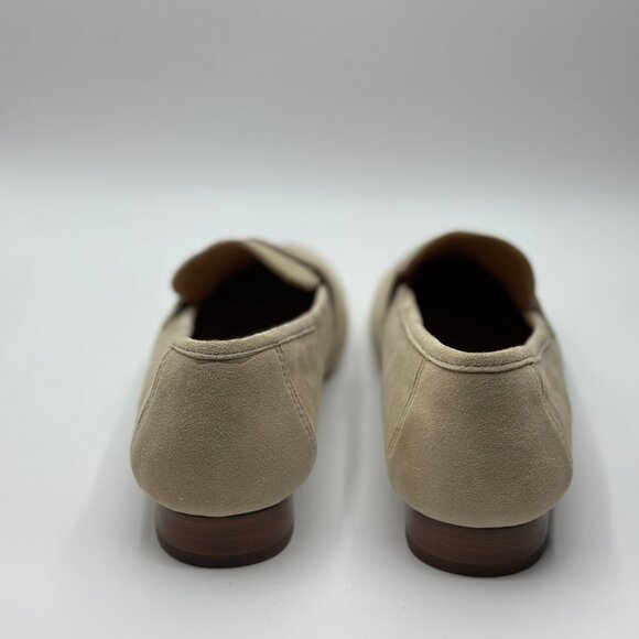 Quince Women's Italian Suede Penny Loafer in Almond Color Size 8 - Picture 5 of 9